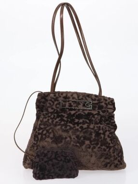 Vintage Givenchy With Pouch |  Leopard-Print Shoulder Bag in Dark Brown